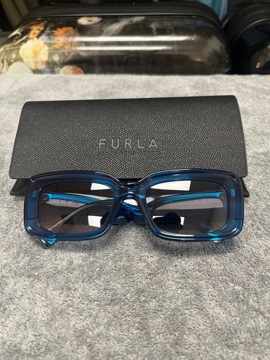 Furla Teal-Blue Rectangular Women\'s Sunglasses main image 4